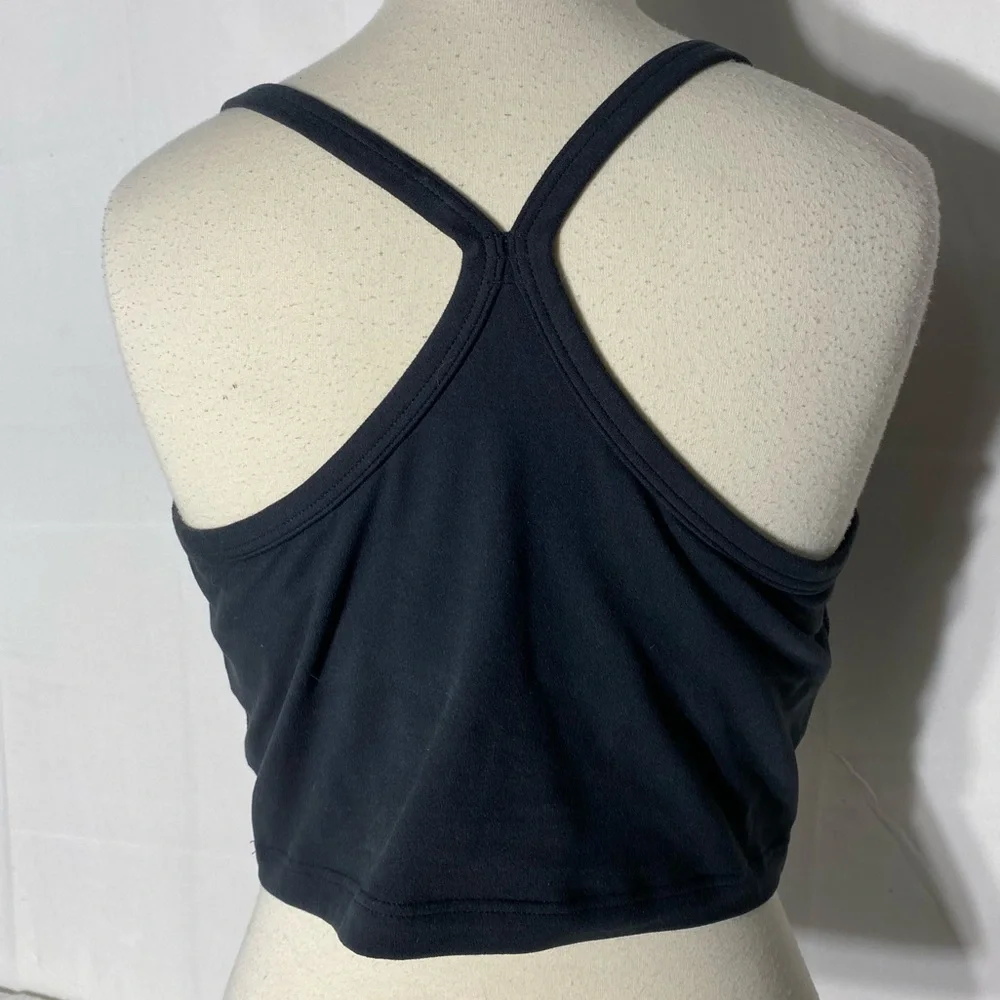 Aerie Offline Black Recharge Minimal Control Sports Bra Cropped Tank Bra XL - Picture 6 of 13